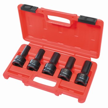 IMPACT SOCKET SET DOUBLE HEX & E-STAR - 5 PC.